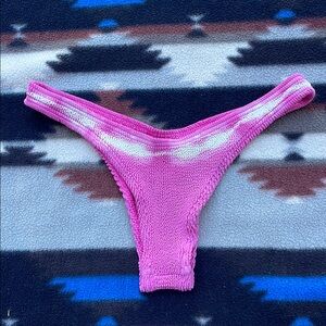 Bondi scrunch pink tie dye bikini cheeky bottoms